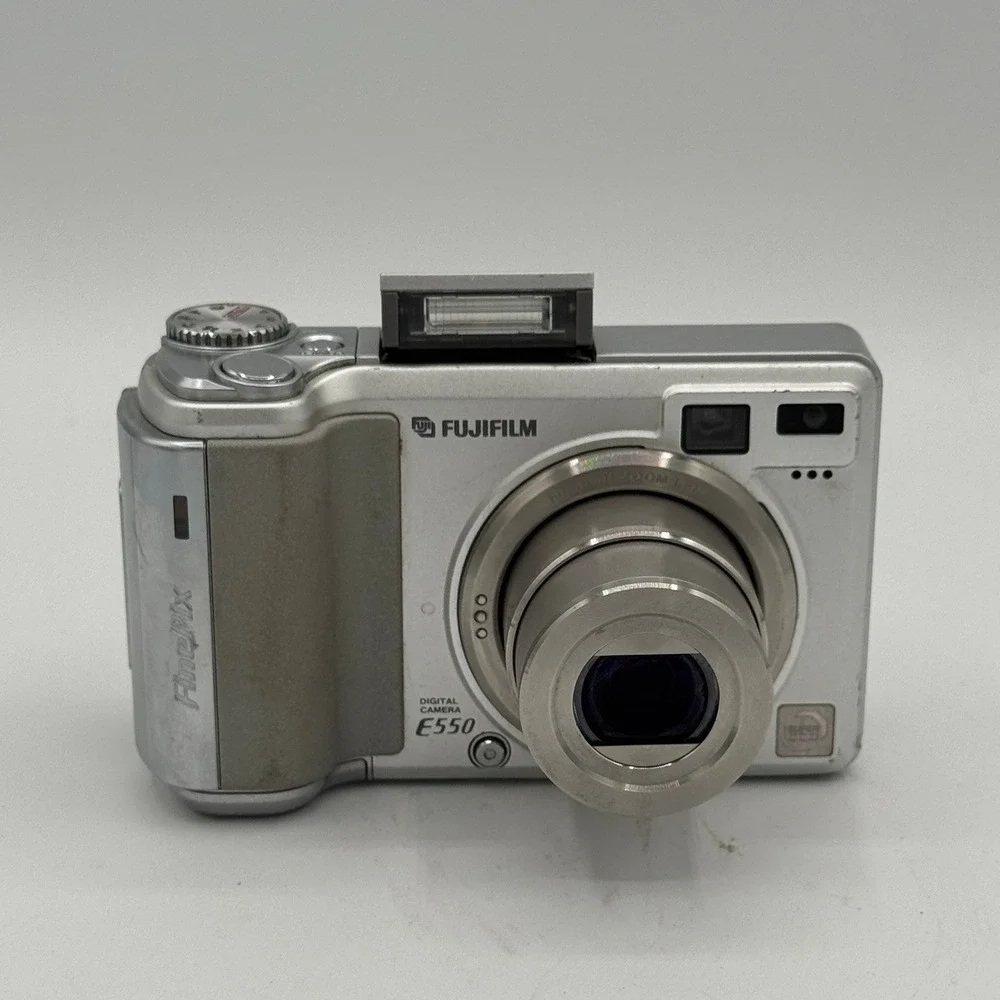 Fujifilm FinePix E550 Digital Camera Silver 6.3MP 4x Optical Zoom Fujinon Lens